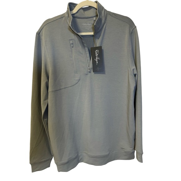 Walter Hagen Other - Walter Hagen Chest Pocket 1/4 Zip Pullover Mid Grey Sz S NWT